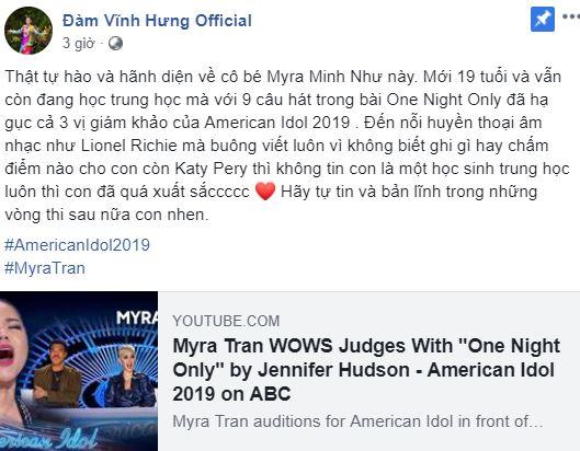 Minh Như, American Idol 2019, sao việt khen ngợi Minh Như