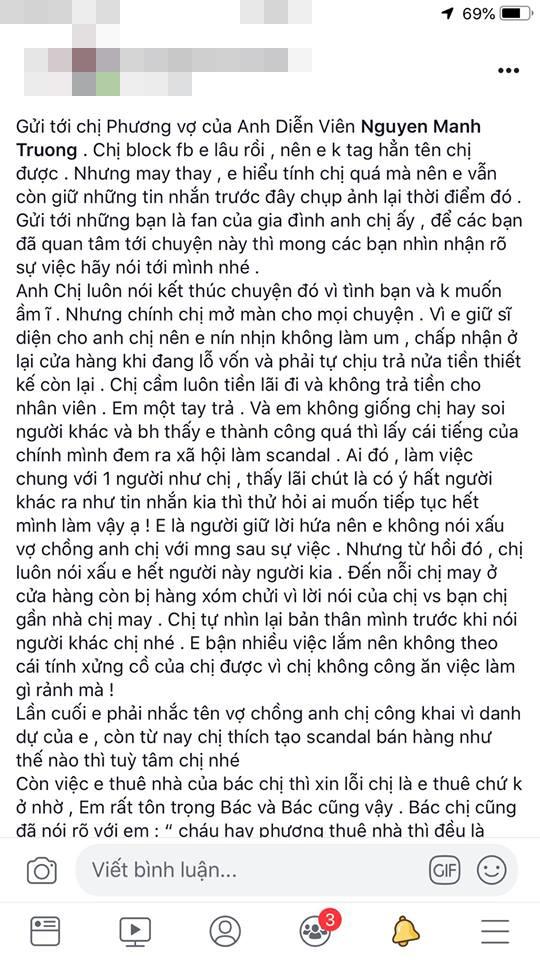 diễn viên Mạnh Trường, vợ diễn viên Mạnh Trường, Mạnh Trường, sao Việt