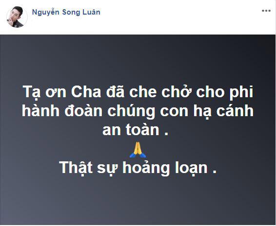 Song Luân, máy bay rơi tự do, sao Việt