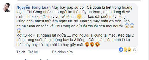 Song Luân, máy bay rơi tự do, sao Việt