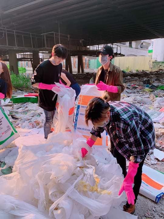 sao Việt, thử thách dọn rác, sao việt tham gia thử thách dọn rác