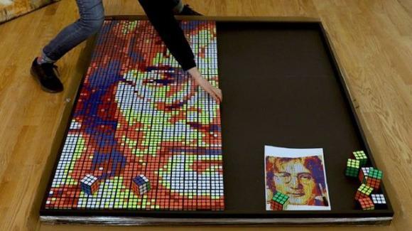khối Rubik, vẽ tranh,  Rihanna, Justin Timberlake