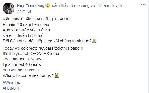 John Huy Trần, bạn trai của John Huy Trần, Huỳnh Nhiệm