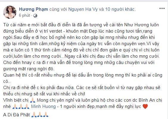 cựu người mẫu Như Hương qua đời, siêu mẫu Hạ Vy, Hồ Ngọc Hà, sao Việt