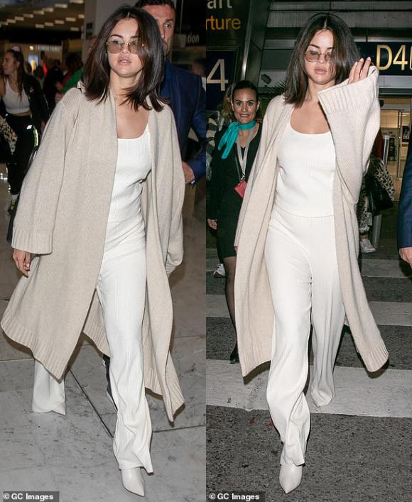 Selena Gomez,thời trang sân bay của Selena Gomez,Selena Gomez để mặt mộc,sao Hollywood