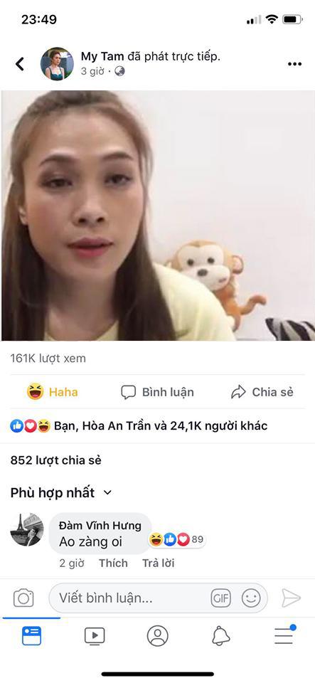 Mỹ Tâm livestream, Đàm Vĩnh Hưng nhiệt tình vào 'rải thính'