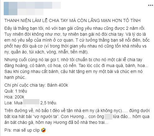 chia tay, tiệc chia tay người yêu, chàng trai chia tay người yêu, tỏ tình