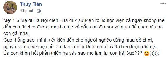 con gái Thủy Tiên, Thủy Tiên, Công Vinh, sao việt 1/6