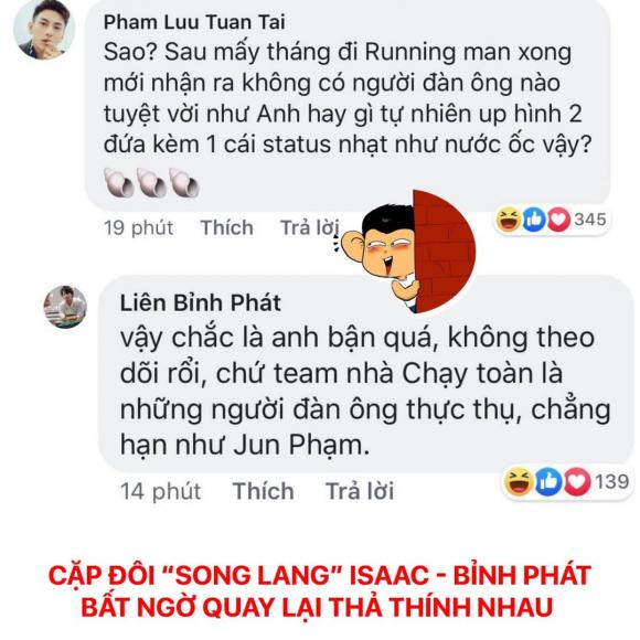 nam ca sĩ isaac, diễn viên Liên Bỉnh Phát, sao Việt