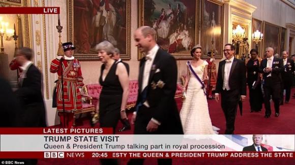 Công nương Kate, Nữ hoàng Anh, Tổng thống Mỹ Donald Trump