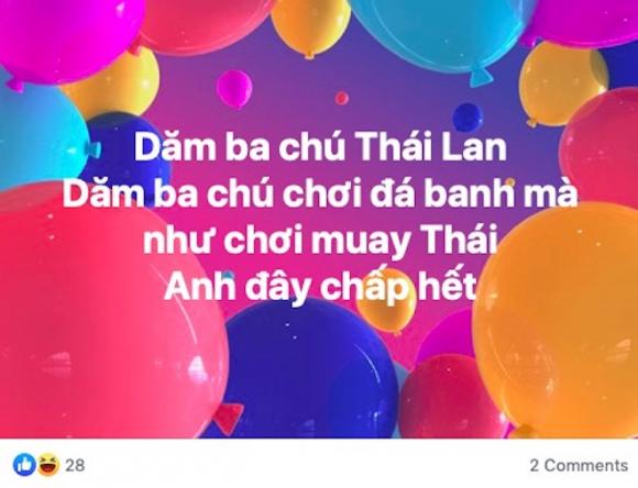 Tuyển việt nam, Thái Lan, Mạng xã hội