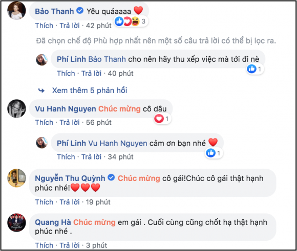 diễn viên bảo thanh, diễn viên thu quỳnh, mc Phí Linh, sao Việt