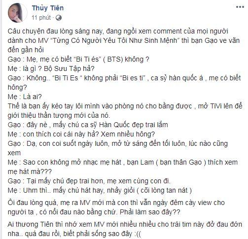 Thủy Tiên, ca sĩ Thủy Tiên, con gái Thủy Tiên, sao Việt, nhóm nhạc BTS