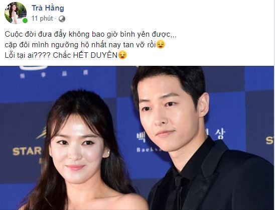 sao việ nói về Song Joong Ki và Song Hye Kyo ly hôn, Song Joong Ki và Song Hye Kyo ly hôn, Song Joong Ki và Song Hye Kyo