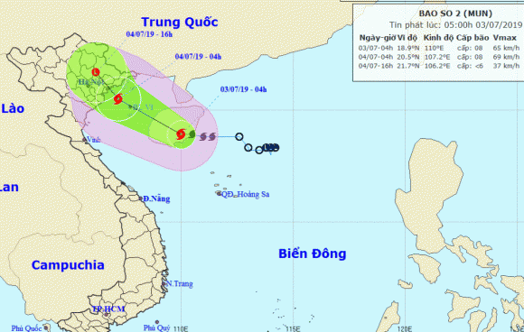 áp thấp nhiệt đới, bão số 2,  Quảng Ninh, Hải Phòng