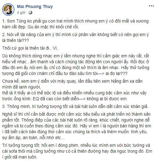 Mai Phương Thúy, Sơn Tùng MTP, sao Việt