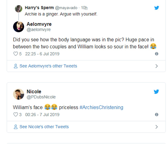 Hoàng tử Harry, Hoàng tử William, bé Archie