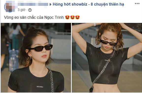 Ngọc Trinh, Ngọc Trinh khoe eo thon, thời trang Ngọc Trinh, Ngọc Trinh ở sân bay 