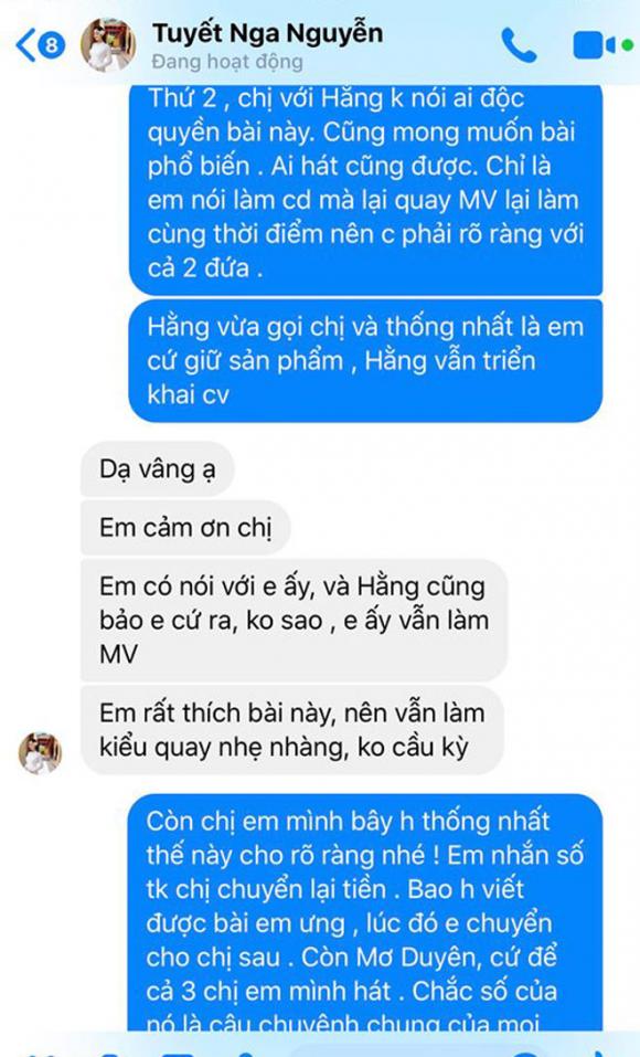 ca sĩ Phương Thảo, Tuyết Nga, sao Việt