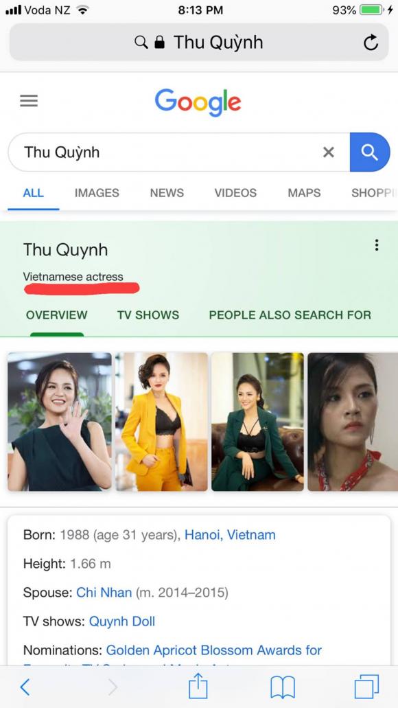 diễn viên Thu Quỳnh, diễn viên Chí Nhân, sao Việt