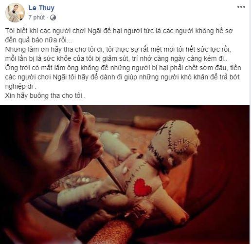 Lê Thúy, Lê Thúy bị chơi ngải, Lê Thúy chơi ngải, Lê Thúy và Đỗ Mạnh Cường 