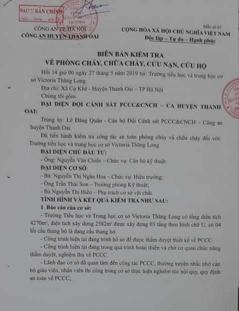 Trường Tiểu học & THCS Victoria Thăng,tuyển sinh tiểu học