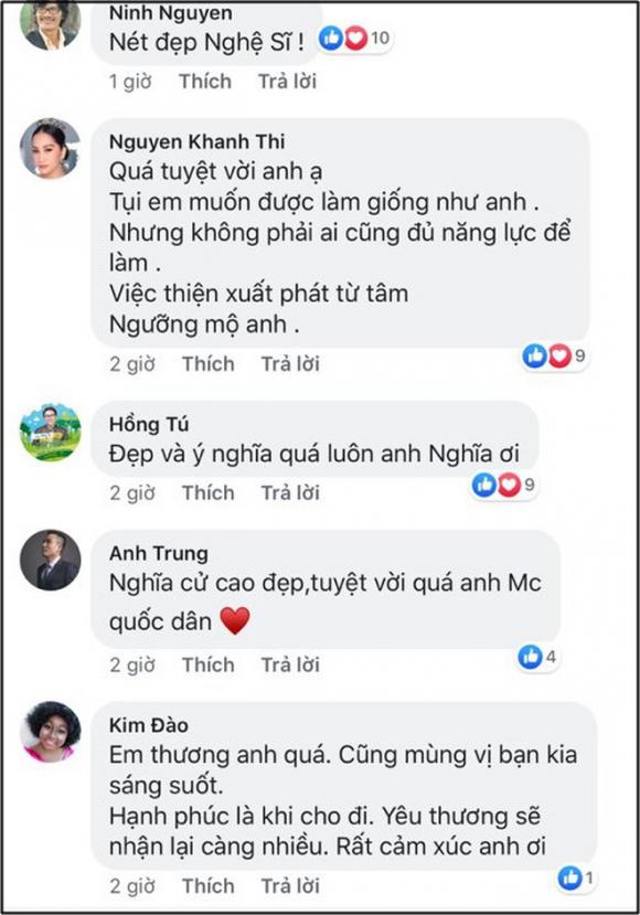 MC Đại Nghĩa, sao việt từ thiện, sao Việt