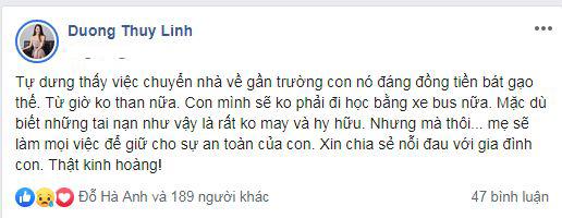 Sao Việt, học sinh lớp 1 tử vong, Hồng Quế, Dương Thùy Linh, Lưu Thiên Hương, Dương Yến Ngọc