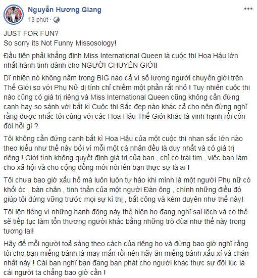 Hoa hậu Hương Giang, Missosology, sao Việt, Hoa hậu