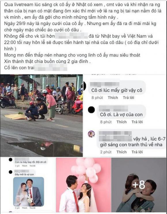 cô dâu tử nạn trước ngày cưới, Tai nạn giao thông, Đám cưới không có cô dâu