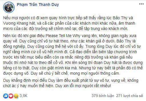 Thanh Duy, Bảo Thy, Vương Khang, sao Việt