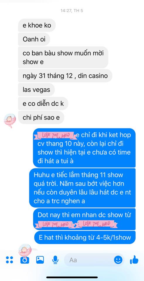 Ca sĩ vy oanh,vy oanh từ chối show,sao việt