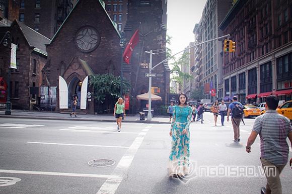 Áo dài của Võ Việt Chung đẹp lãng mạn giữa New York