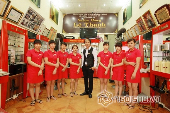 Nhà tạo mẫu tóc chuyên nghiệp Lê Thanh, tao mau toc Le Thanh, tao mau toc dep tai ha giang, nhung nha tao mau toc chuyen nghiep viet nam, salon Vàng