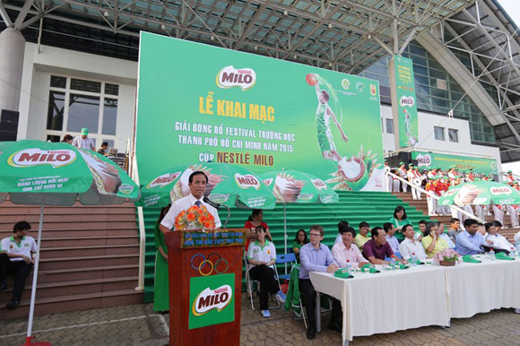 giải bóng rổ cúp Milo,Festival trường học TP.HCM,Milo,khai mạc giải bóng rổ