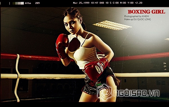 Á hậu điện ảnh Hoàng Yến My, Hoàng Yến My hoá thân boxing girl nóng bỏng, hoang yen my, 