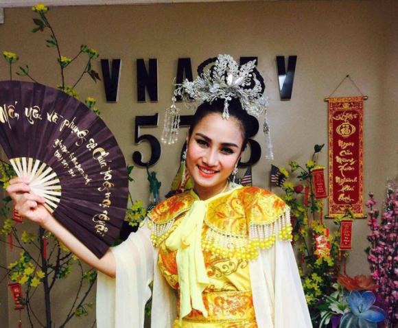 Hoa hậu Hoàng Bảo Anh, hoang bao anh, sao vieetj, mc, đài VNATV 57.3