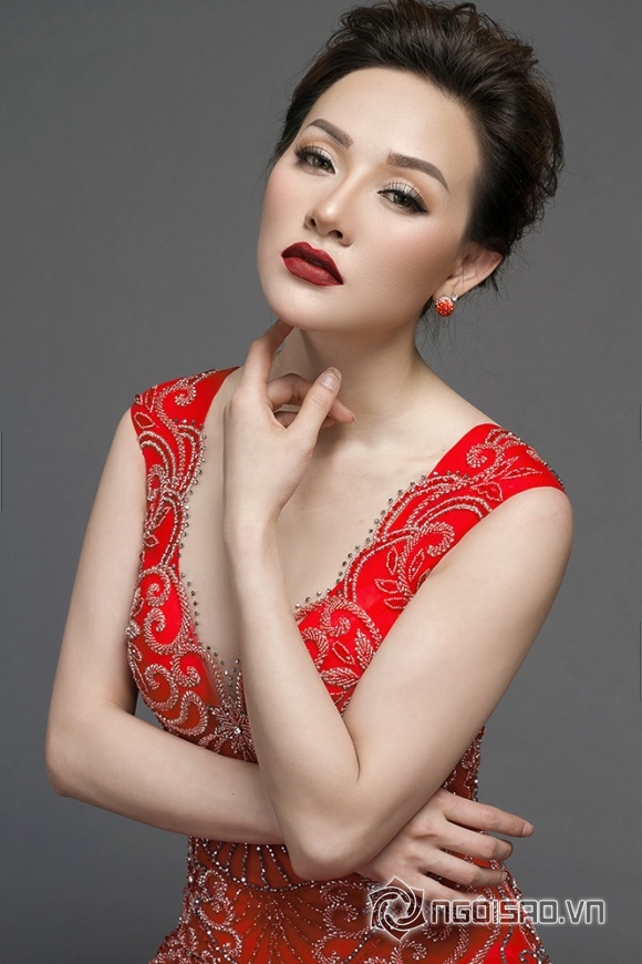 Hoa hậu Bảo Hân, Jennifer Bảo Hân, thương hiệu Áo dài Bảo Hân, Hoa hậu Bảo Hân quyến rũ với đầm dạ hội đỏ, Hoa hậu Jennifer Bảo Hân - người đẹp đất võ
