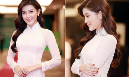 Kết quả hình ảnh cho á hậu huyền my mặc áo dài trắng